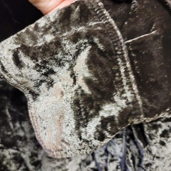 FREE PEOPLE ✨️ NWOT Button Down Brown Velour - Picture 6 of 10